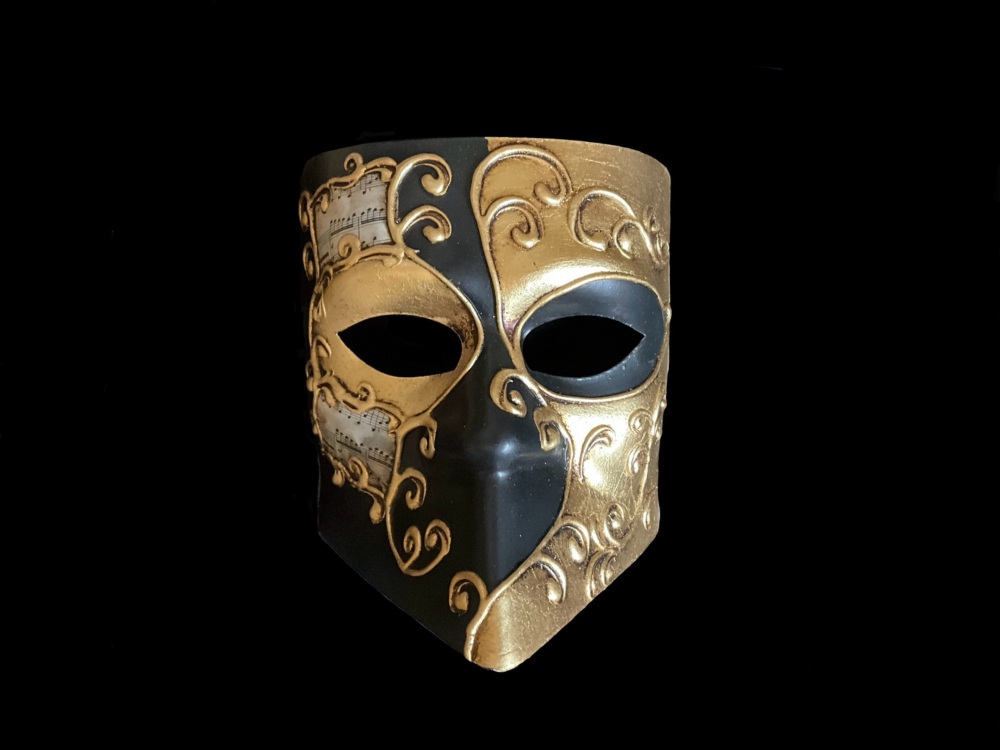 Bauta Barocco Masquerade Mask - Gold