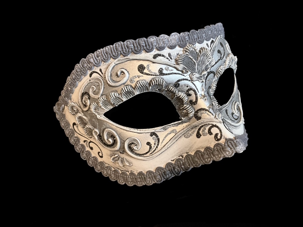 Iriza Luxury Masquerade Mask - Grey