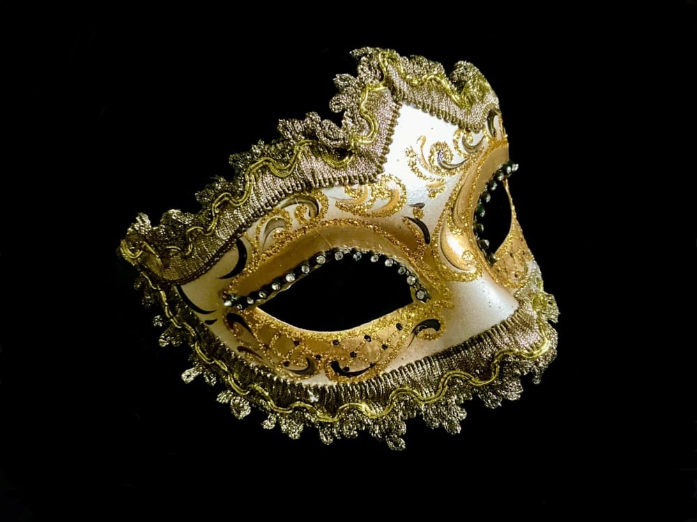 Arco Strass Masquerade Masks - Gold Edition