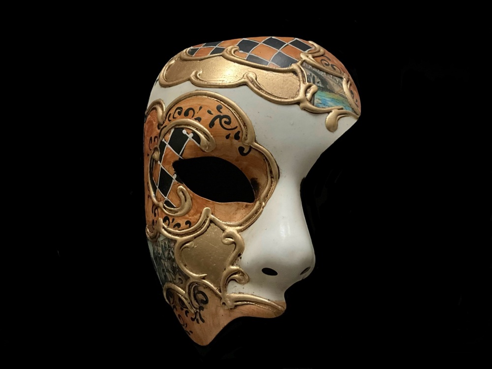 Gold Phantom of the Opera Venetian masquerade mask