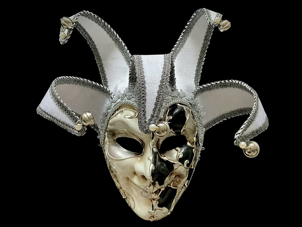 Diavolo Masquerade Face Mask - Silver