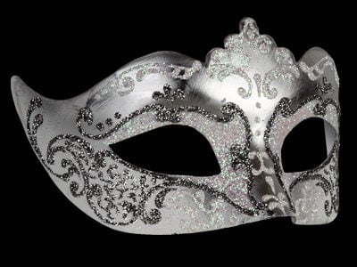 Stella Masquerade Masks - Silver White