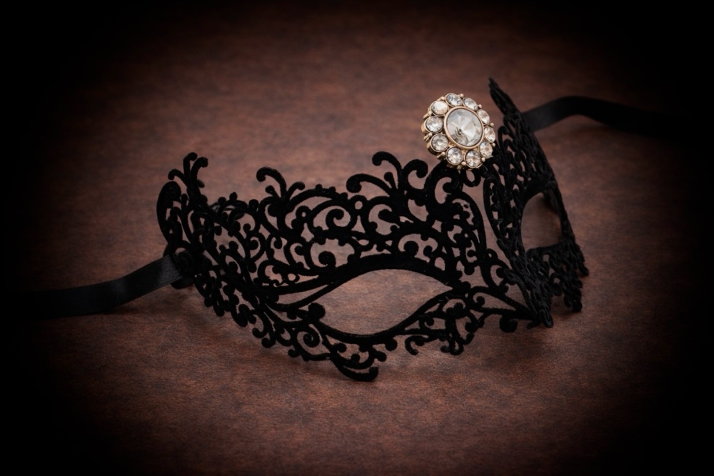 Dark Temptation Filigree Mask - Nero