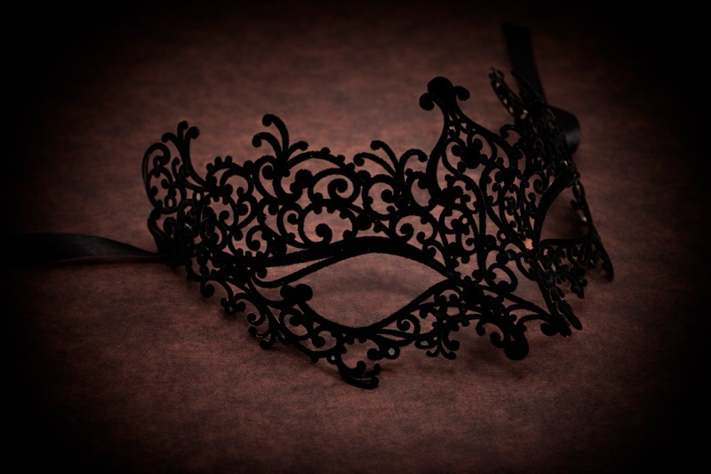 Ricciolo Velvet Masquerade Mask - No Strass