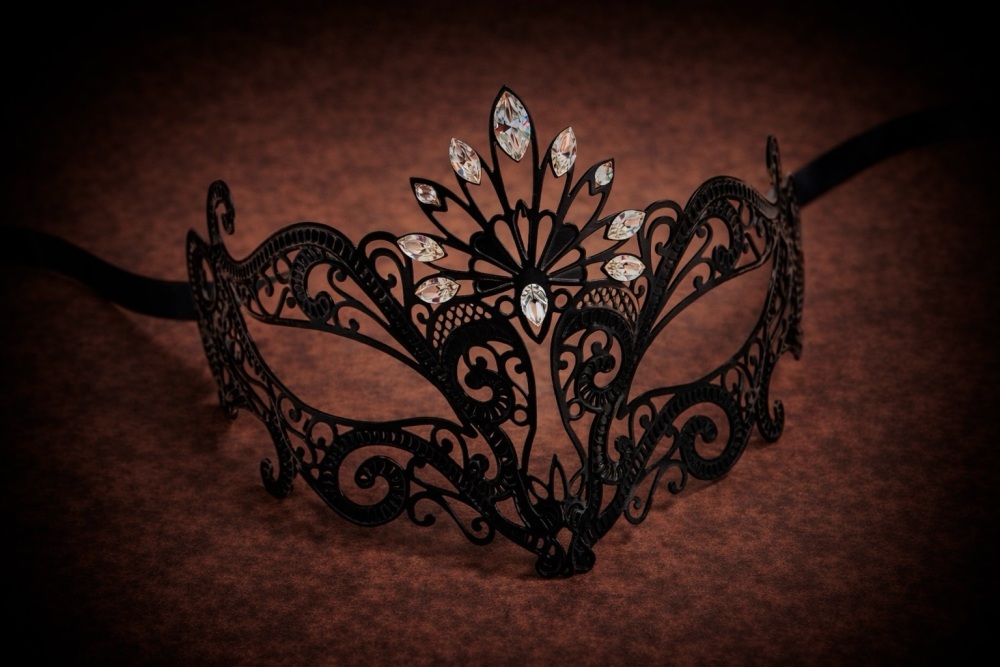Romance Filigree mask - Black
