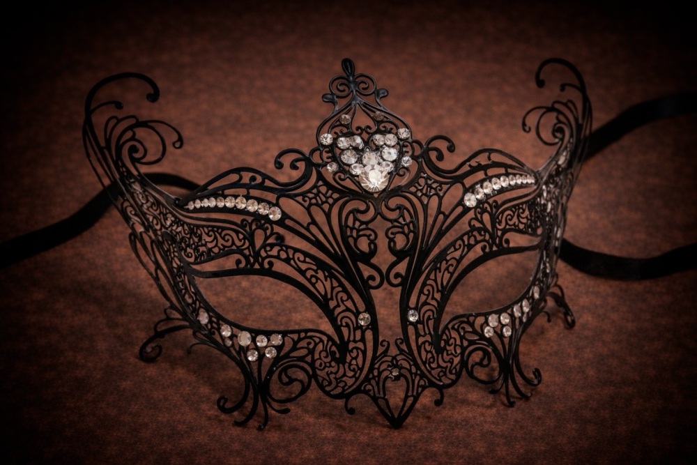 Elegance Filigree Mask - Nero