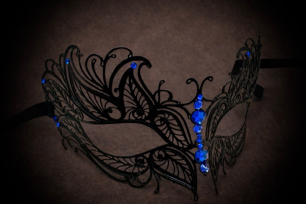 Petalo Filigree Mask - Blu Verdi