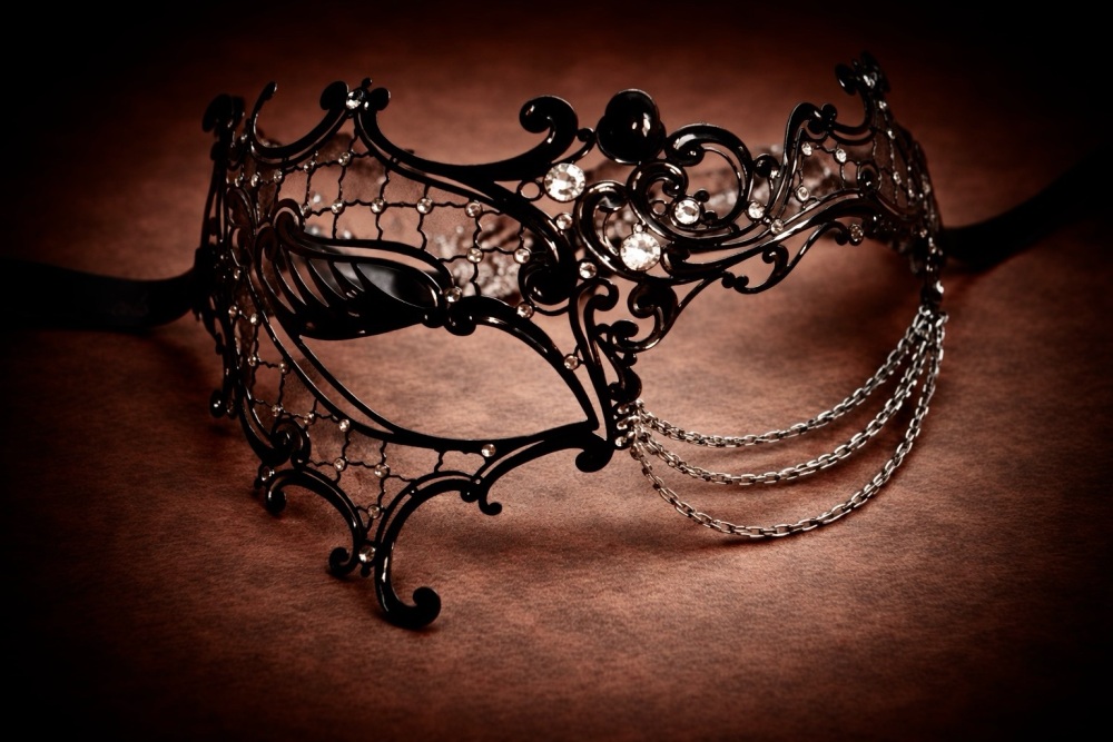 Occhialino Lux Filigree Mask - Nero Black