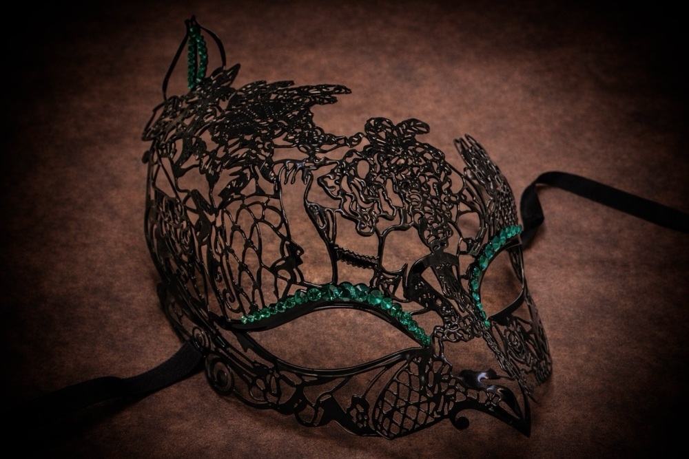 Mireille Filigree Mask - Green