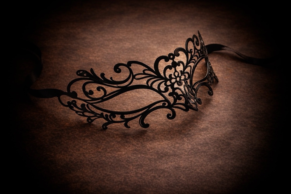 Donna Filigree Lace Masquerade Mask - No Strass