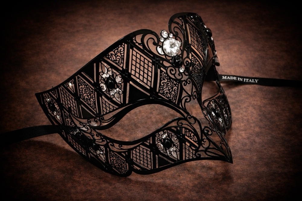 Fantasia Nero Filigree Mask