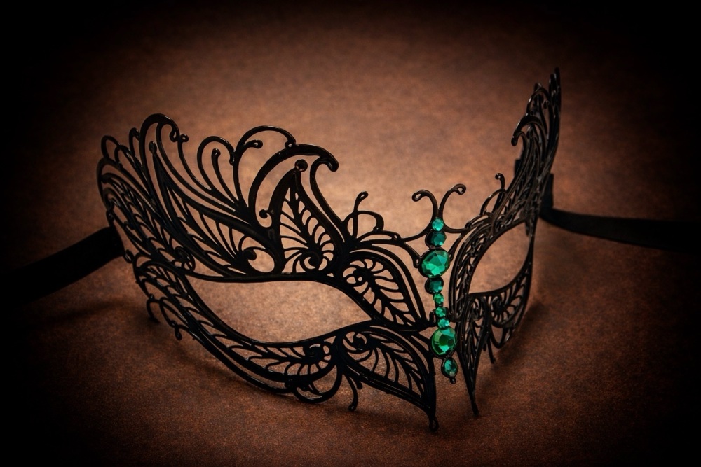 Petalo Filigree Mask - Turchese