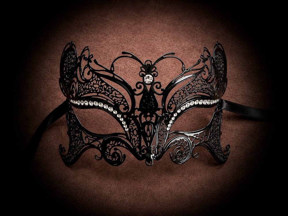 Deluxe Butterfly Strass Venetian Filigree Mask