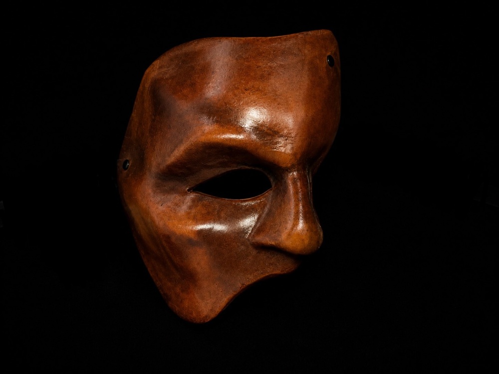 Mystery Leather Mask - Brown