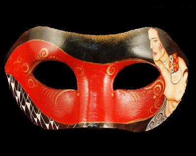 Colombina Nude Masquerade Mask - Black