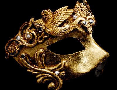 Grifone Luxury Masquerade Ball Mask - Gold