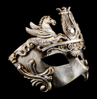 Cavalli Venetian Luxury Masquerade Ball Mask - Silver