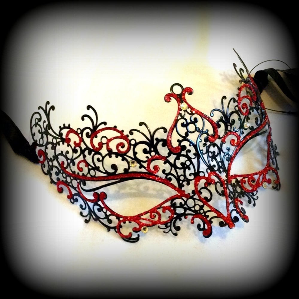 Elise Filigree Metal Venetian Masquerade Mask