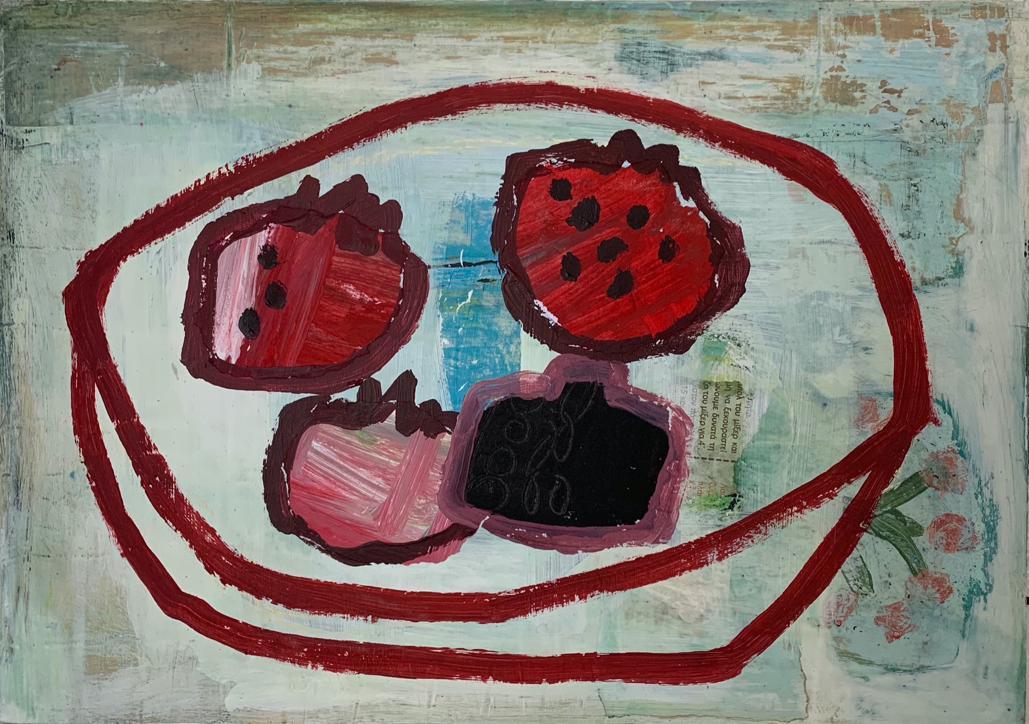 Pomegranates on a Plate