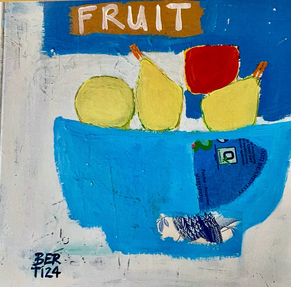 Blue Fruit Bowl