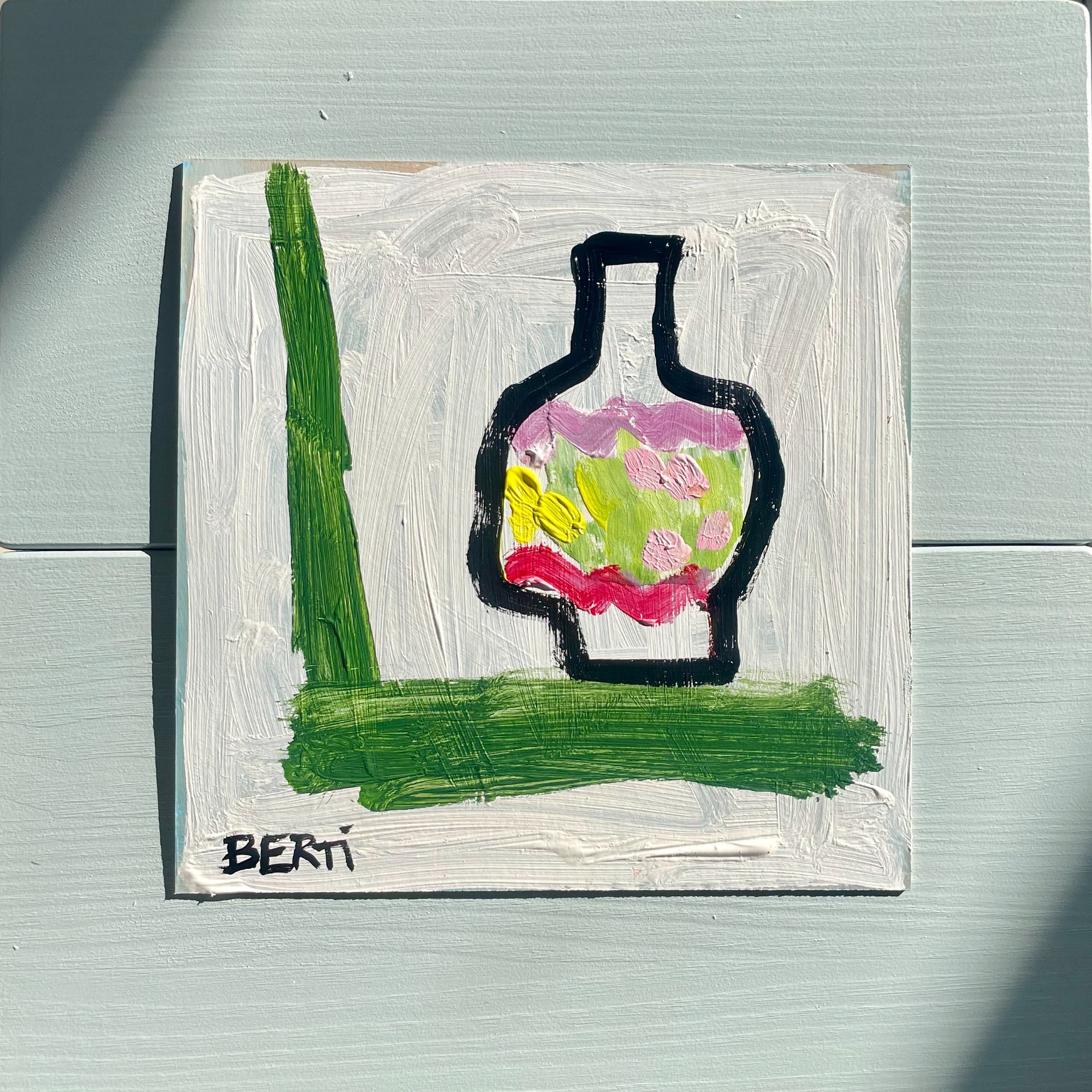 Green Window Ledge with Vessel