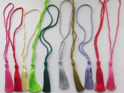 CRAFTS Cardmaking Bookmark TASSELS MULTI COLOURS MIXEDcolour Pack