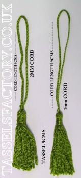 Chainette Tassels Bridal Decorations, Cards, Bookmarks, Sewing JADE Green - Pack of 10pcs