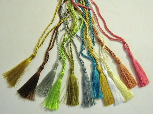 CRAFTS Cardmaking Bookmark TASSELS 12 COLOUR Pack NEW