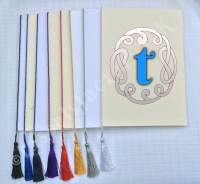 A5 Tassels for use in Menu/ order of service Cards Wedding 8 Colours Fits A5