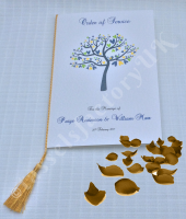 A5 Wedding Tassels for Menu Cards, Wedding Invitations, Order of Service Cards, A5 GOLD COLOUR