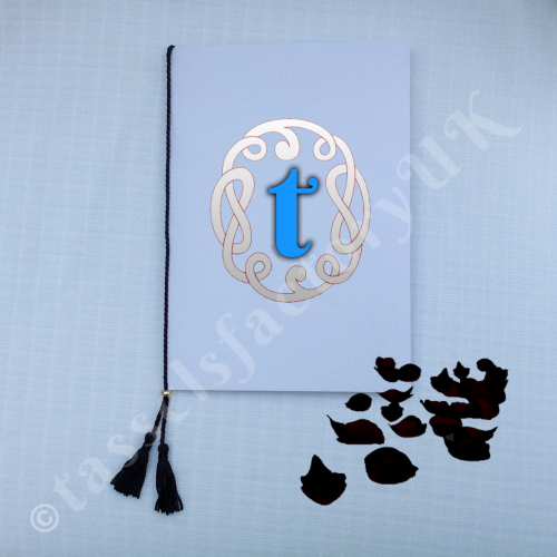 A5 Chainette Black Tassel (Luxury Twin Tassels) With Metal Slider for Order
