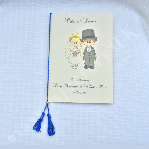 A5 Chainette Royal Blue Tassel (Luxury Twin Tassels) With Metal Slider for 