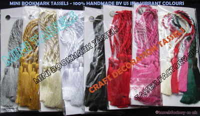 CARDMAKING BOOKMARK MINI TASSELS CRAFT BRIDAL 8 COLS