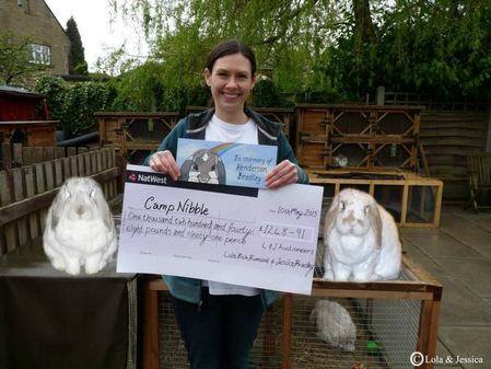 Jessica and Lola cheque presentation