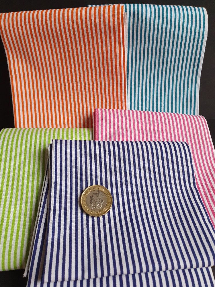 5 pieces cotton stripe fabric 