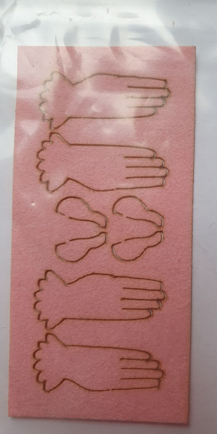 Pink Miniature Suede gloves 