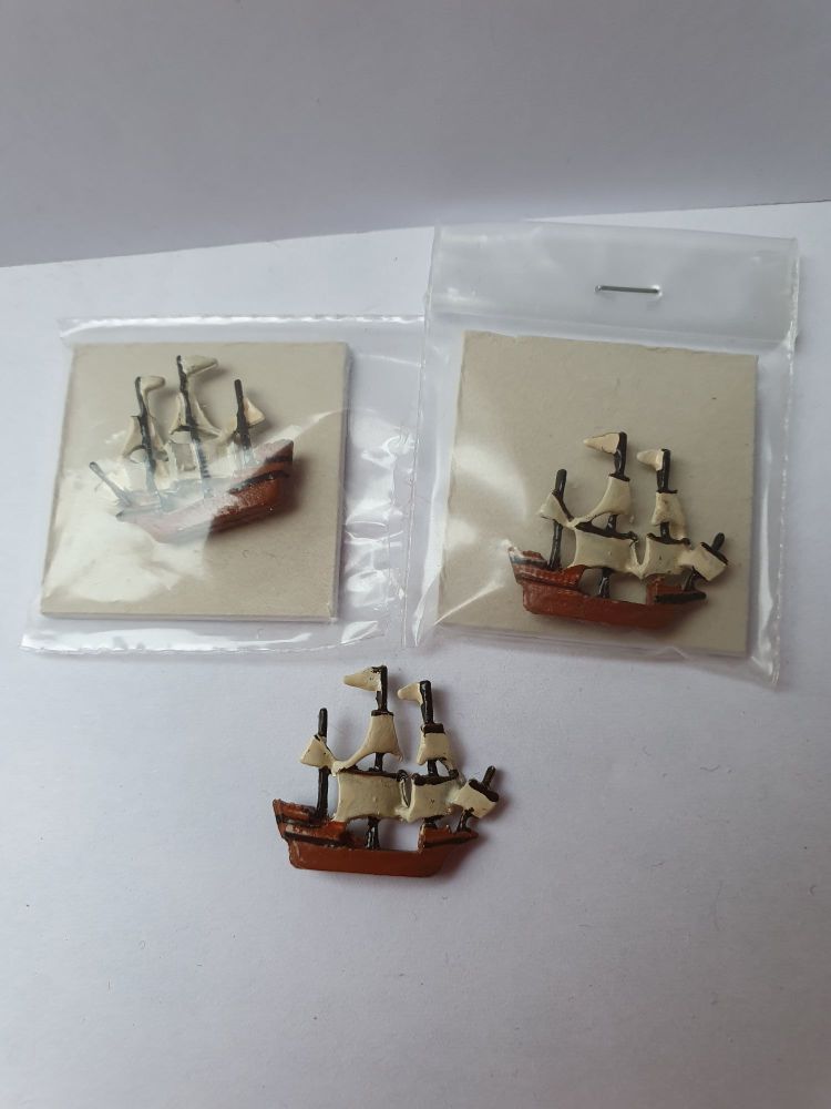 3 Miniature Ships