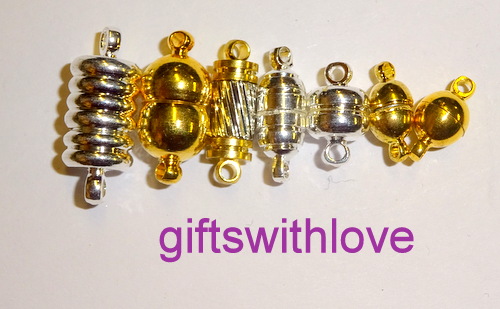 Pack of 7 Gold and Silver plated Magnetic clasps 