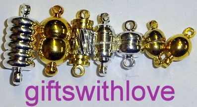 Pack of 7 Gold and Silver plated Magnetic clasps 