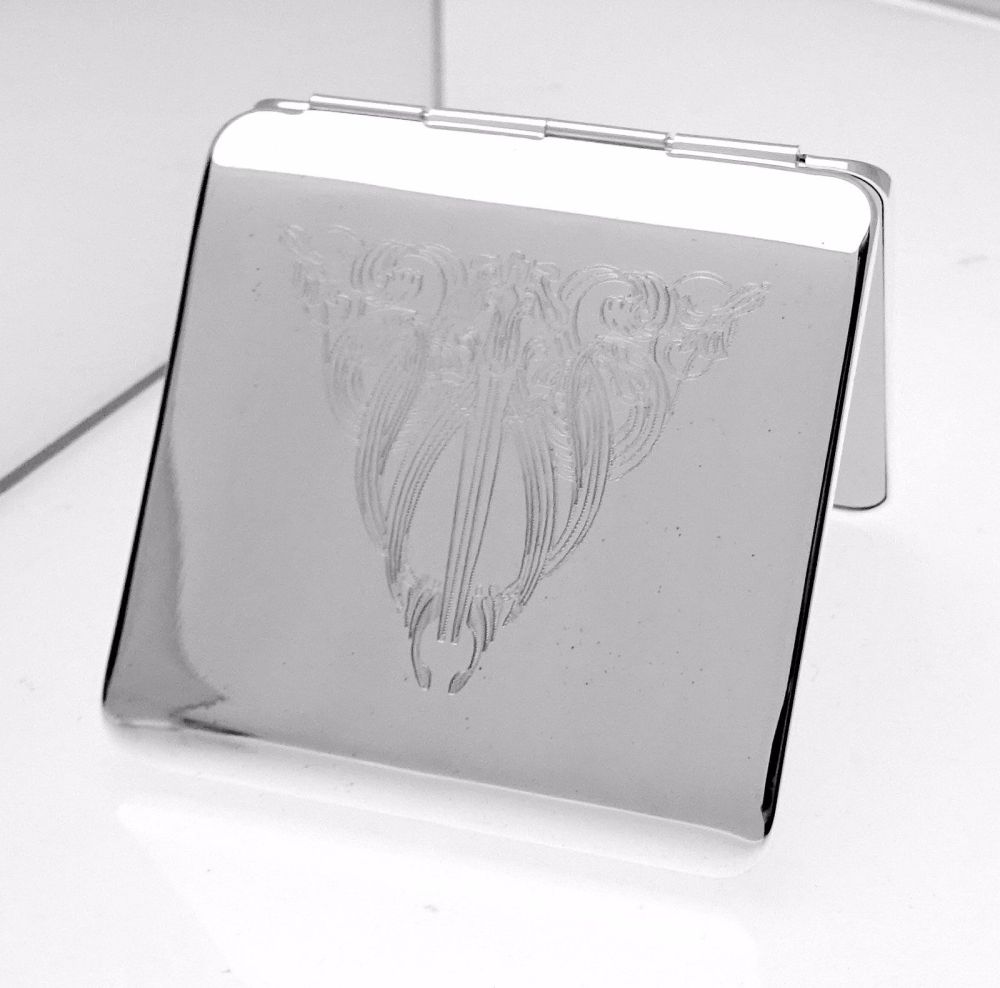 Square Engraved Mirror Compact - Free Personalisation