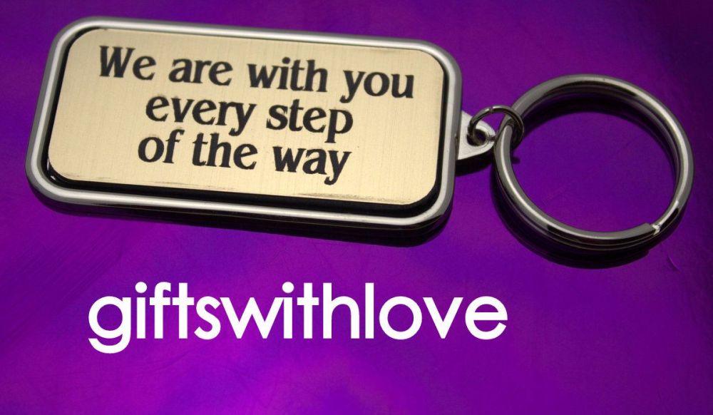 Silver Plated Keyring with words of encouragement