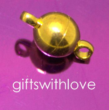 Pack of 5 small Gold Plated Magnetic clasps