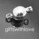 Pack of 5 small Silver Plated Ball Magnetic clasps
