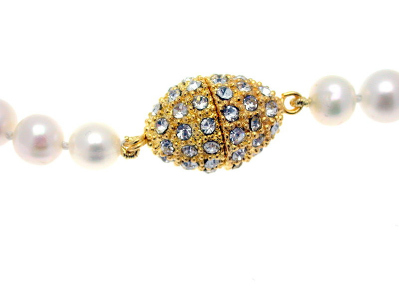 Extra Large Gold Plated Magnetic Rhinestone Clasp