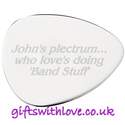 Silver Plated Guitar Plectrum - Free Engraving