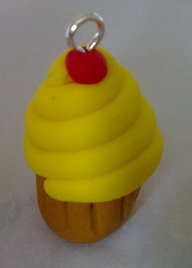 Yellow Cherry Cup Cake