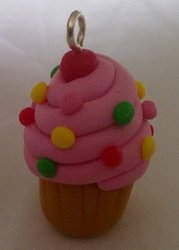 Jazzy Pink Cherry Cup Cake