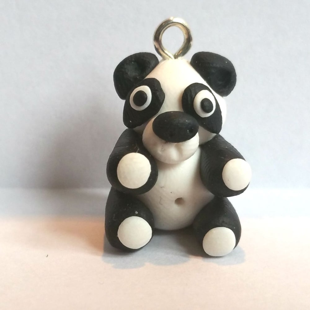'Ping Pong' Panda Polymer Clay Bead / Charm Price From: