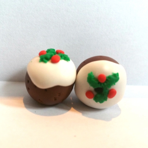 Christmas Pudding Polymer Clay Bead / Charm Price From:
