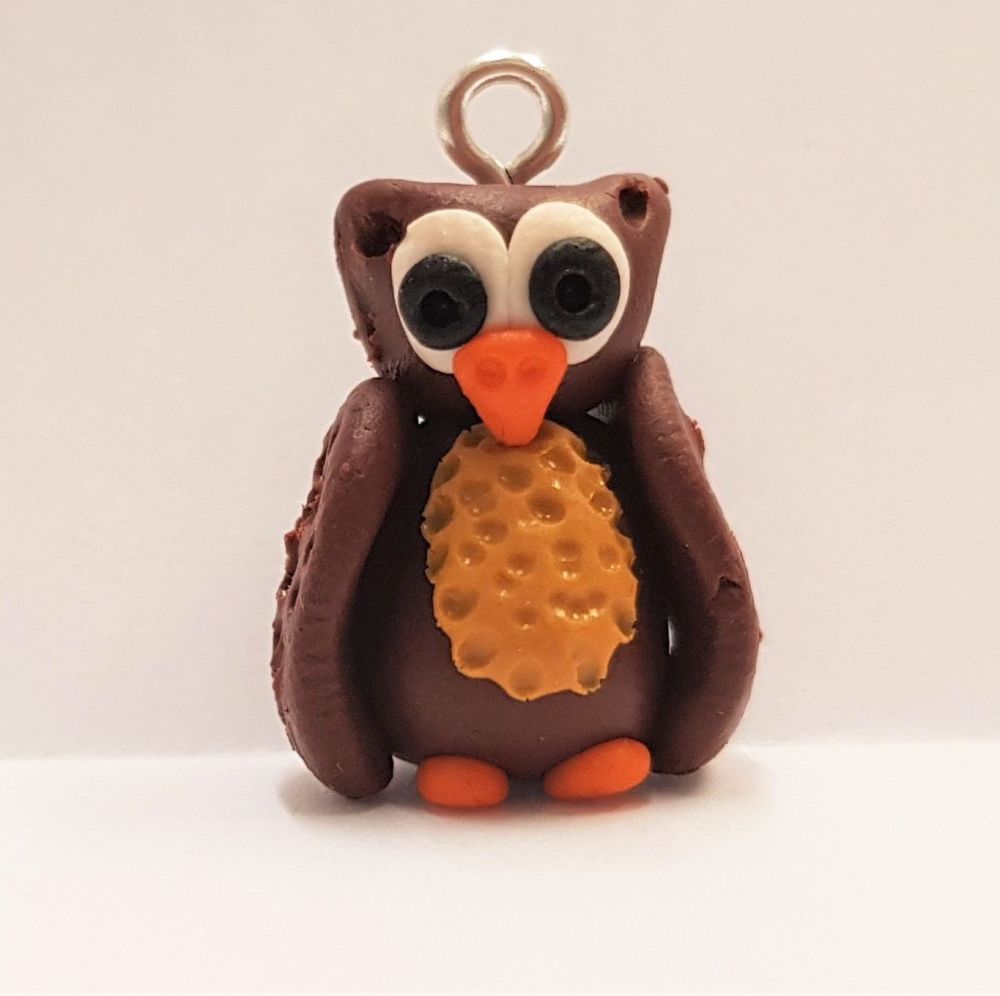 'Oliver' Owl Polymer Clay Bead / Charm Price From: